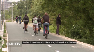 Praha 8 otevřela rozšířenou cyklostezku v Karlíně