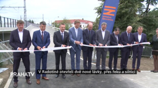 V Radotíně otevřeli dvě nové lávky, přes řeku a silnici