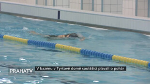 V bazénu v Tyršově domě soutěžící plavali o pohár